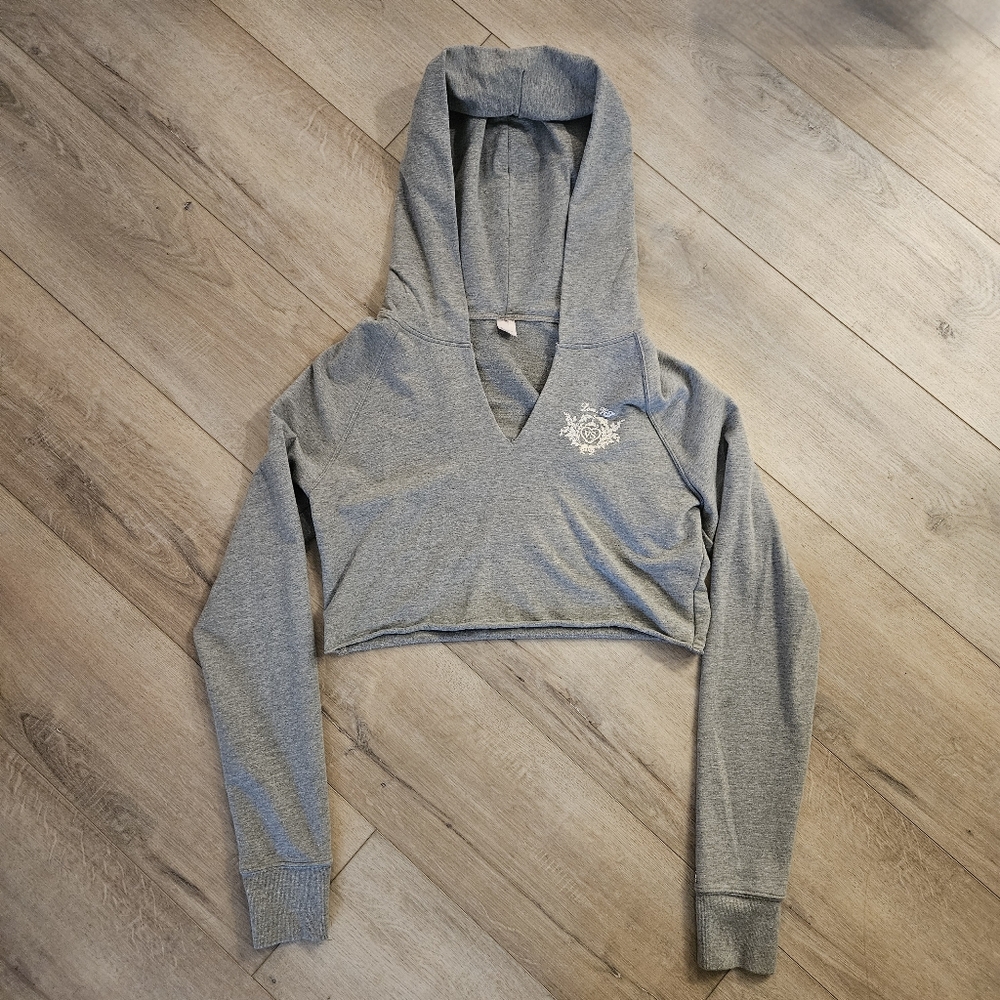 RARE Vintage Victoria's Secret Cropped Gray Hoodie